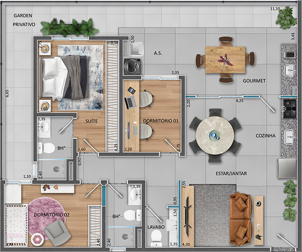 Planta Final 02 Gardem 86,70M²